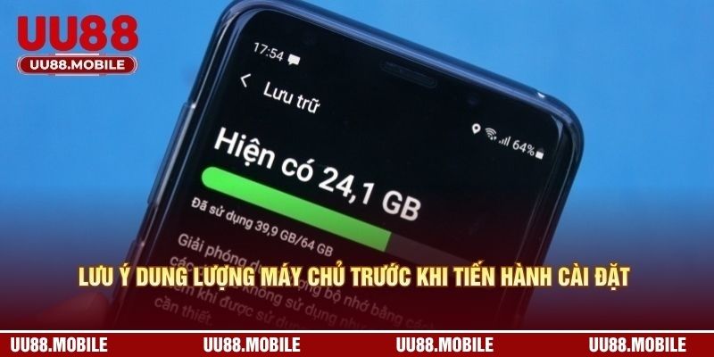 Lưu ý dung lượng máy chủ trước khi tiến hành cài đặt